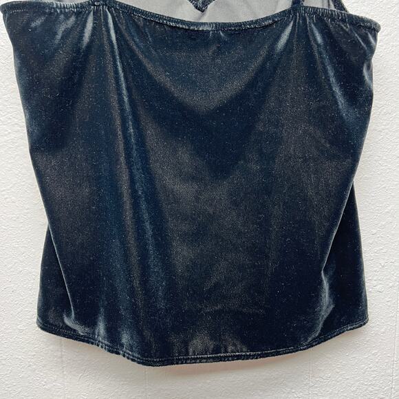 Womens Velvet Cropped Top Size S/M Whimsygoth Emo Punk Witchy 90s Y2K Inspired - Picture 6 of 9